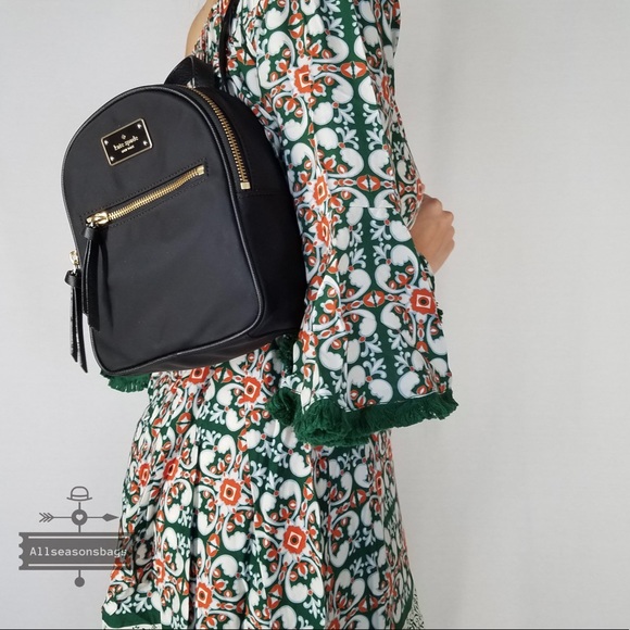 Kate spade MINI Bradley Wilson BLACK backpack bag - Picture 3 of 8